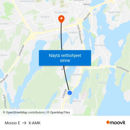 Moisio  E to X-AMK map