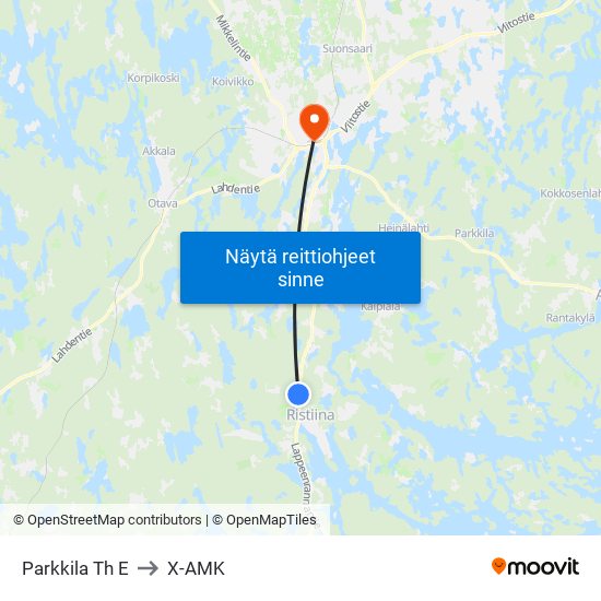 Parkkila Th  E to X-AMK map