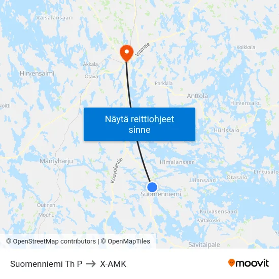 Suomenniemi Th  P to X-AMK map