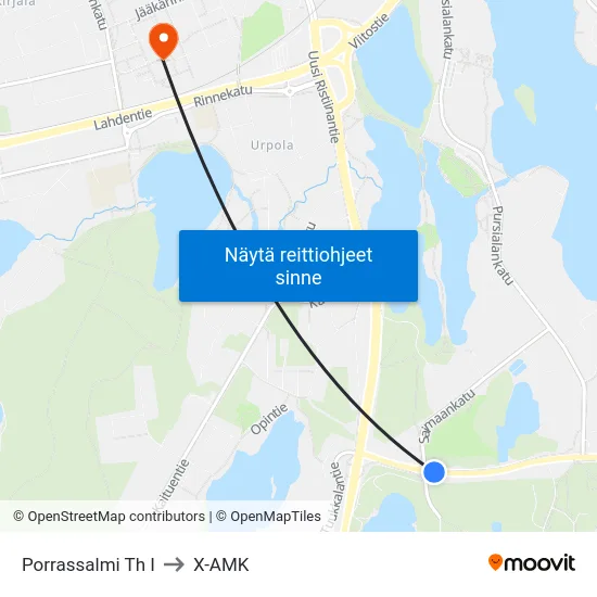 Porrassalmi Th  I to X-AMK map