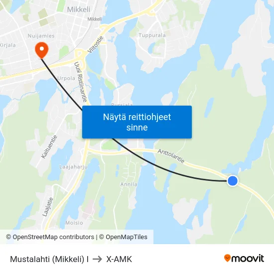 Mustalahti (Mikkeli)  I to X-AMK map