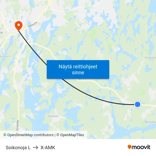 Soikonoja  L to X-AMK map