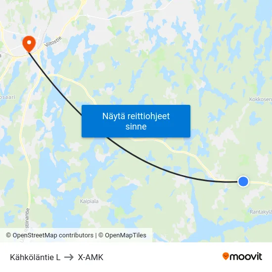 Kähköläntie  L to X-AMK map