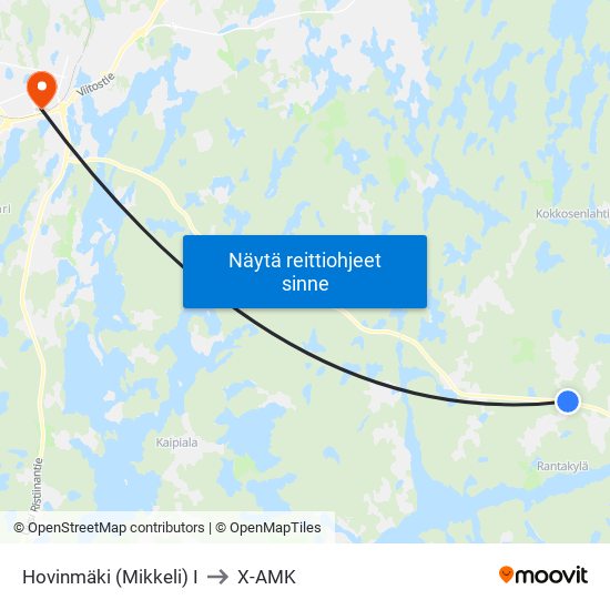 Hovinmäki (Mikkeli)  I to X-AMK map