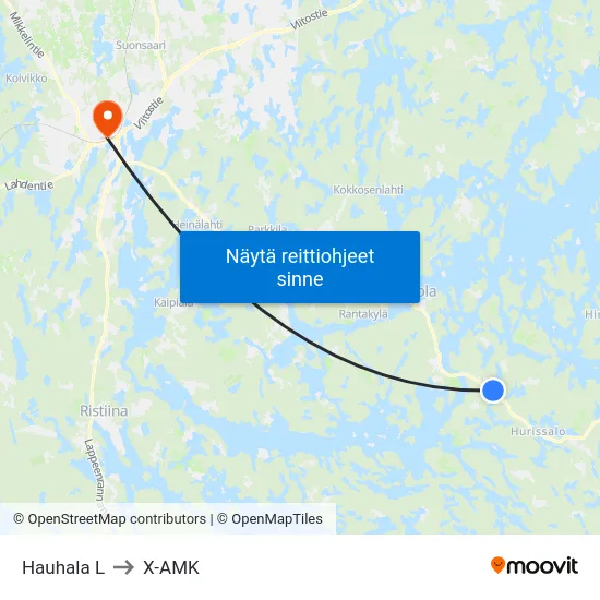 Hauhala  L to X-AMK map