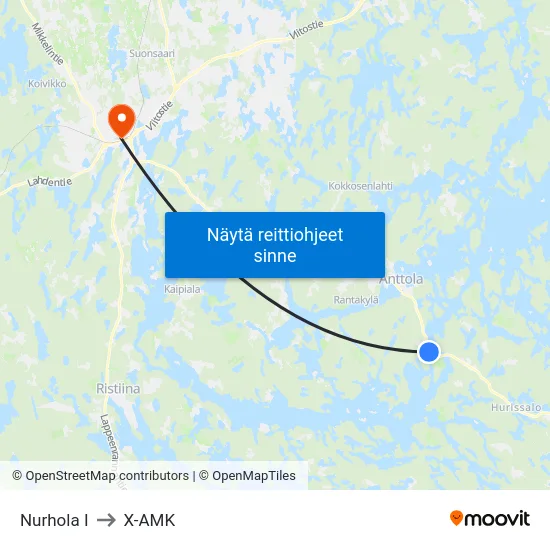 Nurhola  I to X-AMK map