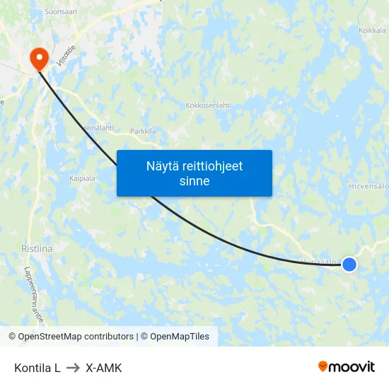 Kontila L to X-AMK map