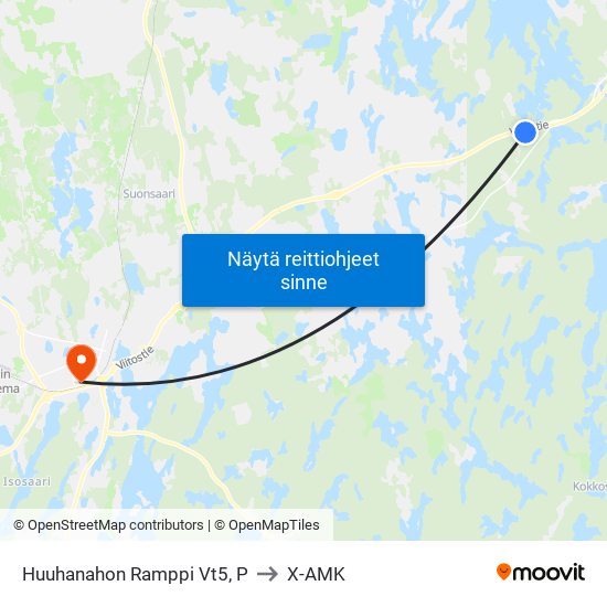 Huuhanahon Ramppi Vt5, P to X-AMK map