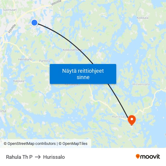 Rahula Th  P to Hurissalo map