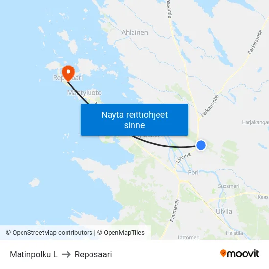Matinpolku L to Reposaari map