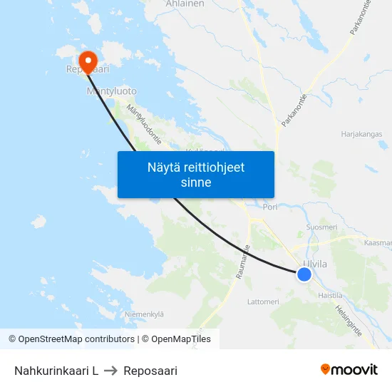 Nahkurinkaari L to Reposaari map