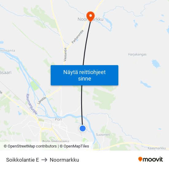 Soikkolantie E to Noormarkku map