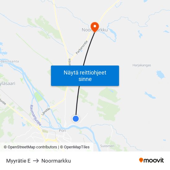 Myyrätie E to Noormarkku map