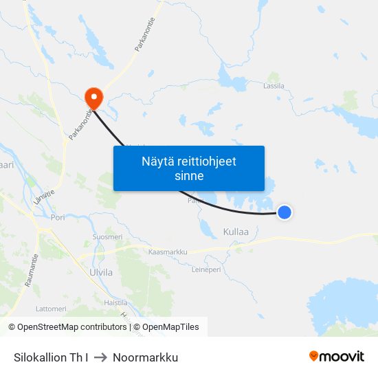 Silokallion Th I to Noormarkku map