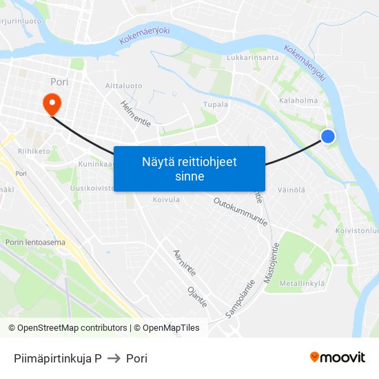 Piimäpirtinkuja P to Pori map