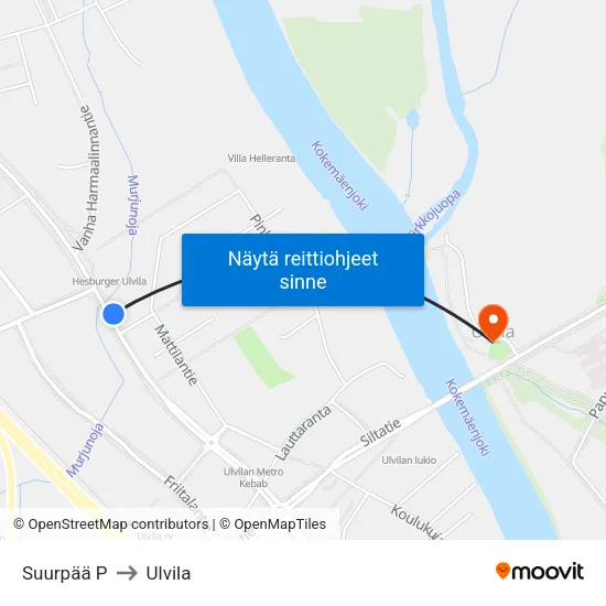 Suurpää P to Ulvila map