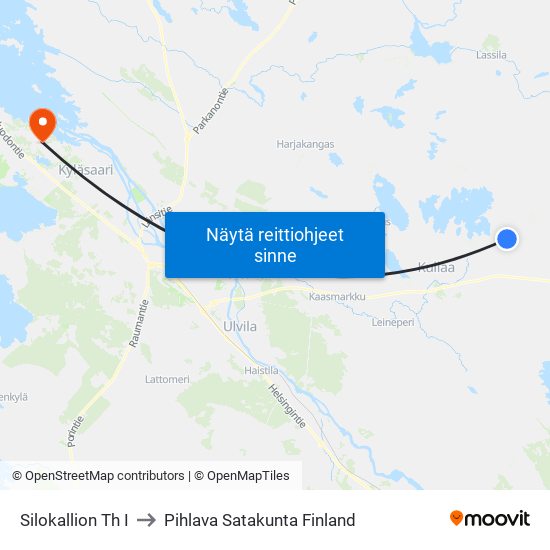 Silokallion Th I to Pihlava Satakunta Finland map