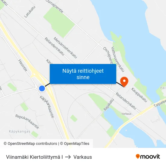 Viinamäki Kiertoliittymä I to Varkaus map