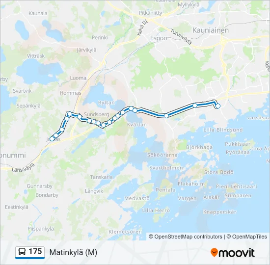 175 Bus Line Map