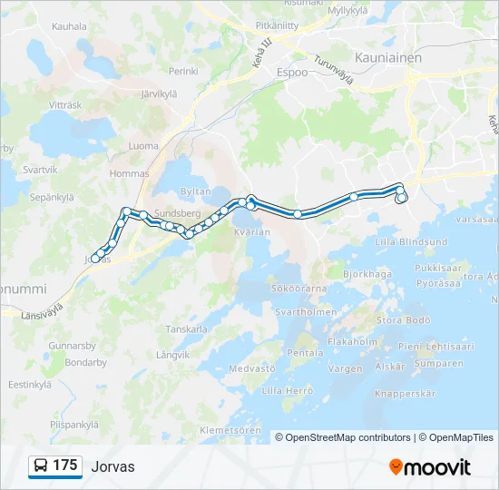 175 Bus Line Map