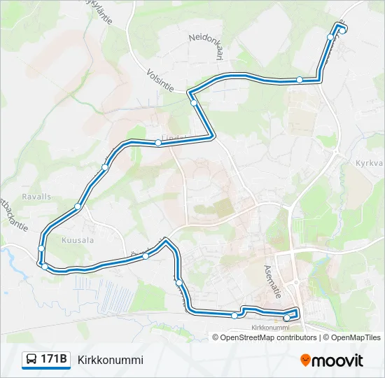 171B Bus Line Map