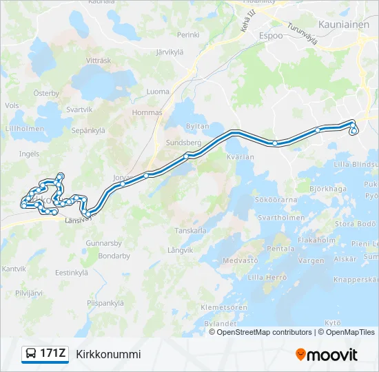 171Z Bus Line Map