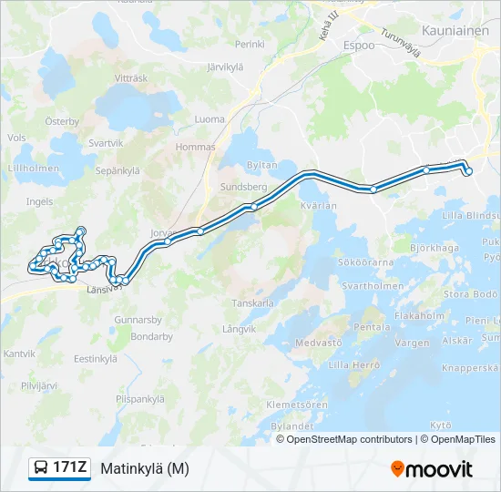171Z Bus Line Map