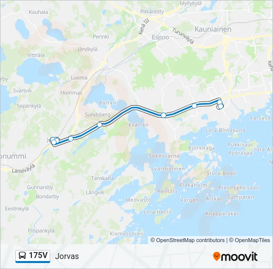 175V Bus Line Map