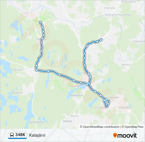 348K Bus Line Map
