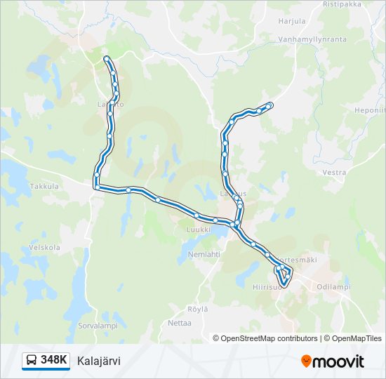 348K bus Line Map