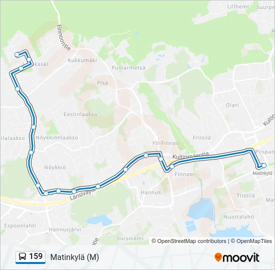 159 Bus Line Map