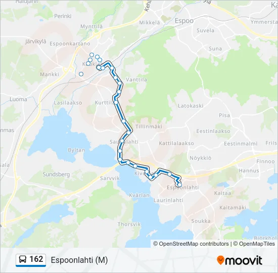 162 Bus Line Map