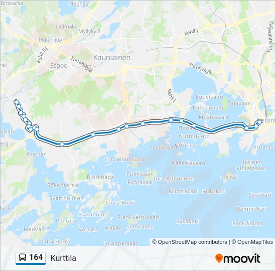 164 Bus Line Map