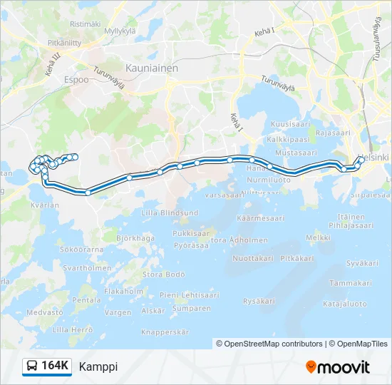 164K Bus Line Map