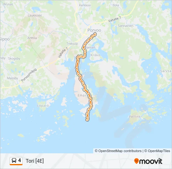4 Bus Line Map