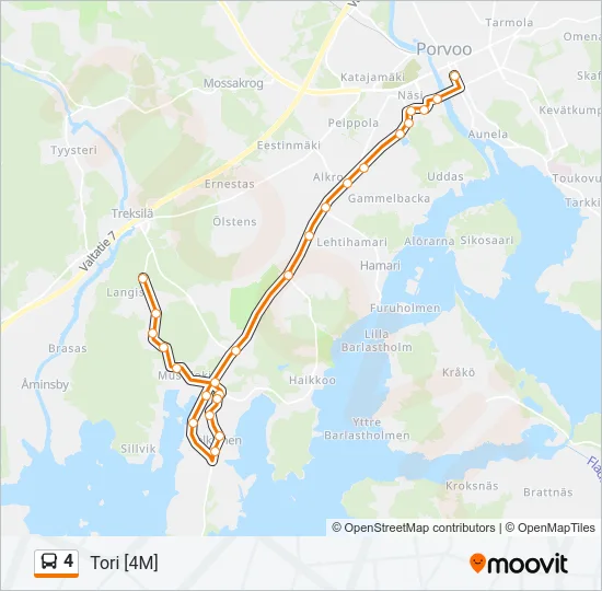 4 Bus Line Map