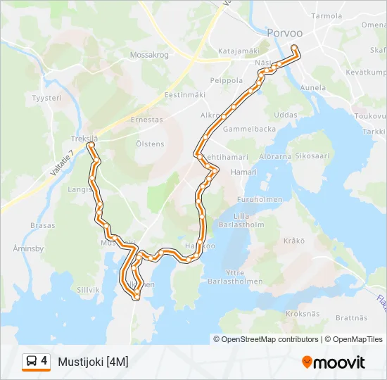 4 Bus Line Map