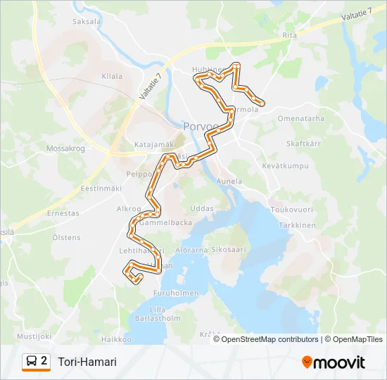 2 Bus Line Map