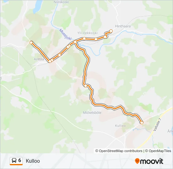 6 Bus Line Map