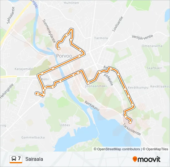 7 Bus Line Map