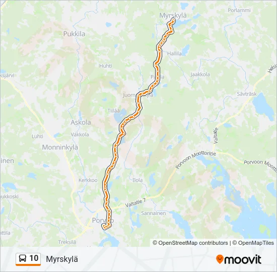 10 Bus Line Map