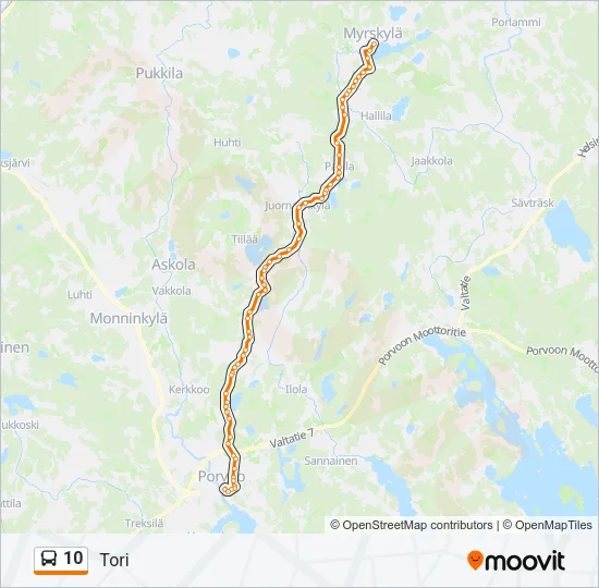 10 Bus Line Map