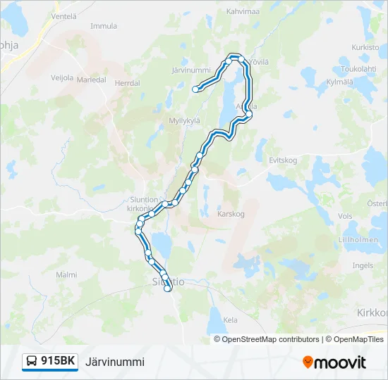 915BK Bus Line Map