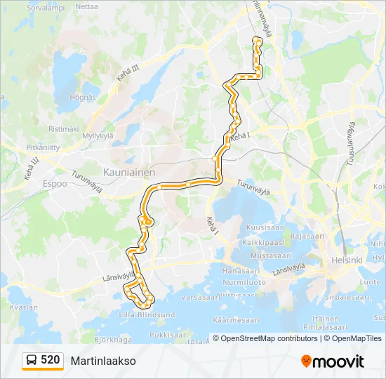 520 Bus Line Map