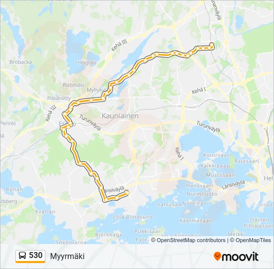 530 Bus Line Map