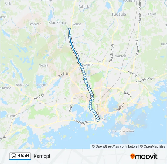 465B Bus Line Map