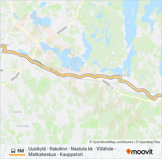 9M Bus Line Map