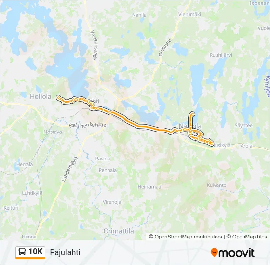 10K Bus Line Map