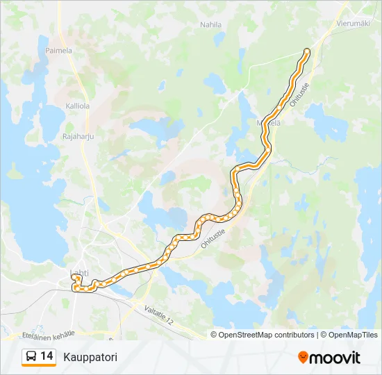 14 Bus Line Map