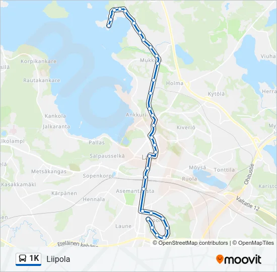 1K Bus Line Map